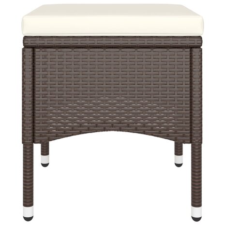 9-delige Tuinset poly rattan bruin