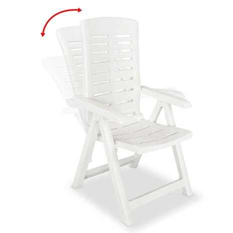 3-delige Tuinset polypropeen wit