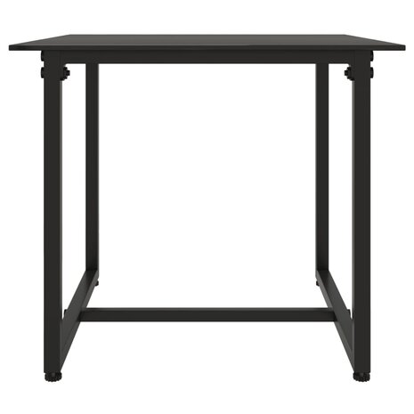 3-delige Loungeset met kussens poly rattan zwart