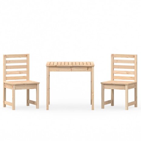 3-delige Bistroset massief grenenhout