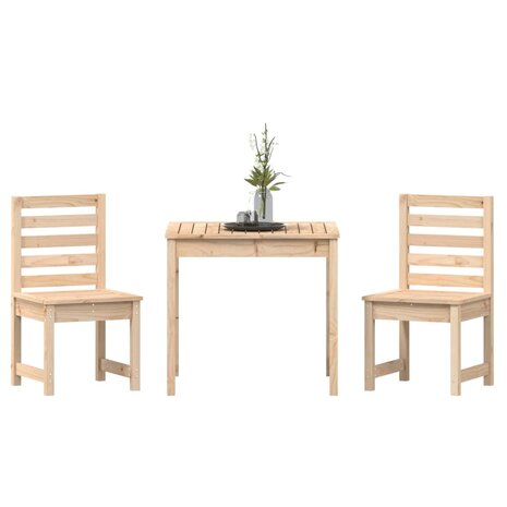 3-delige Bistroset massief grenenhout