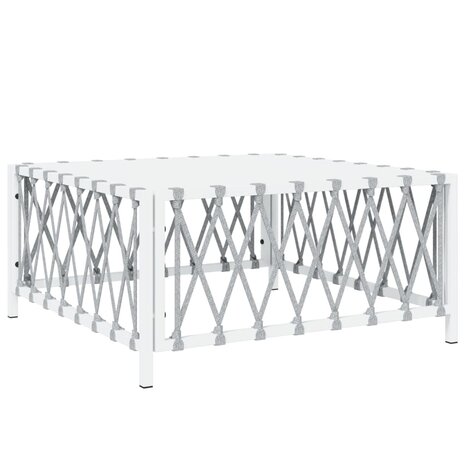5-delige Loungeset met kussens staal wit