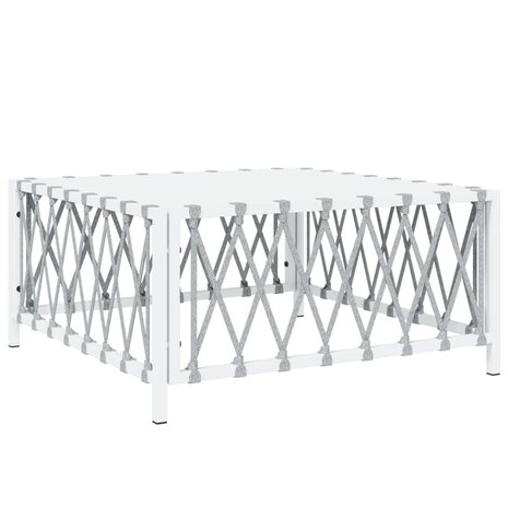 4-delige Loungeset met kussens staal wit