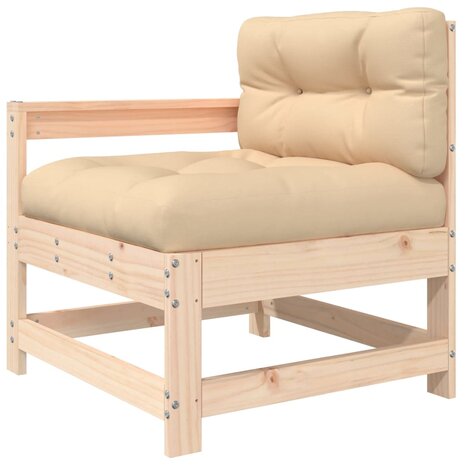 7-delige Loungeset met kussens massief teak