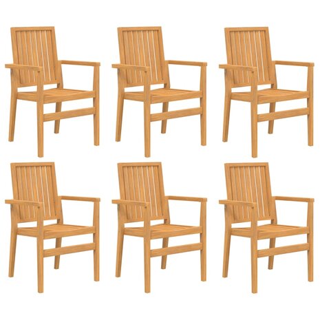 7-delige Tuinset massief teakhout