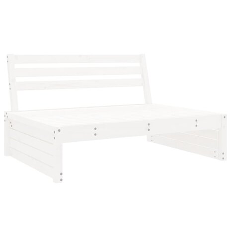5-delige Loungeset massief grenenhout wit