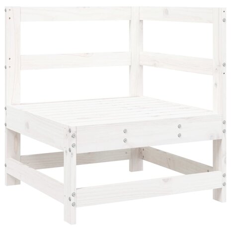 5-delige Loungeset massief grenenhout wit