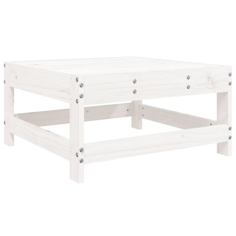 4-delige Loungeset massief grenenhout wit