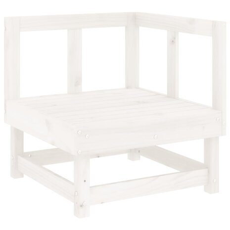 5-delige Loungeset massief grenenhout wit