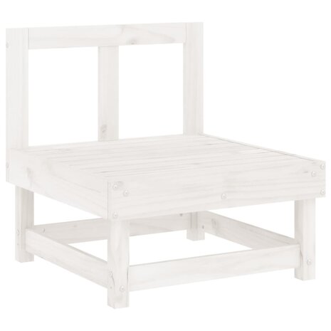 5-delige Loungeset massief grenenhout wit