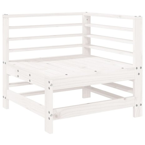 7-delige Loungeset massief grenenhout wit