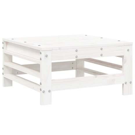 7-delige Loungeset massief grenenhout wit