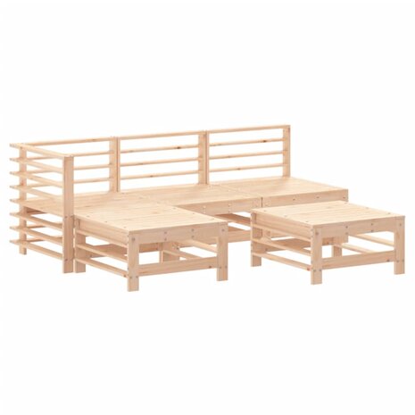 5-delige Loungeset massief grenenhout