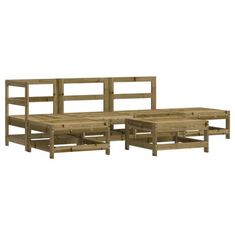 6-delige Loungeset geïmpregneerd grenenhout