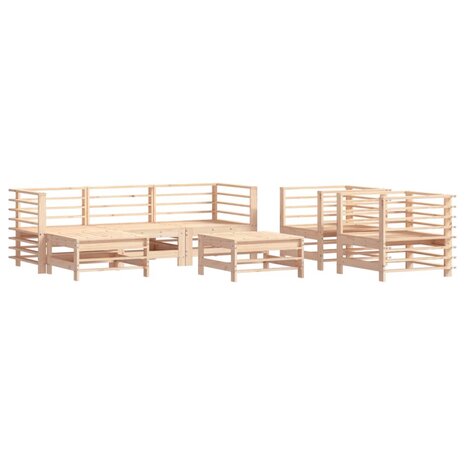 7-delige Loungeset massief grenenhout