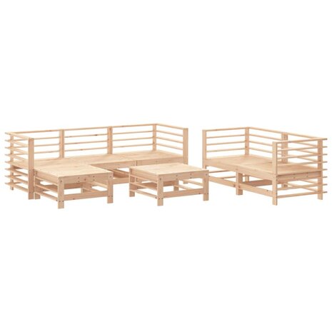 7-delige Loungeset massief grenenhout