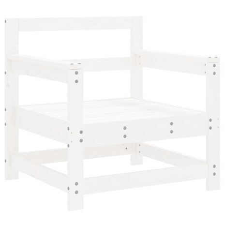 7-delige Loungeset massief grenenhout wit