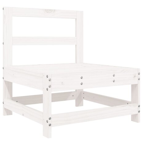 7-delige Loungeset massief grenenhout wit