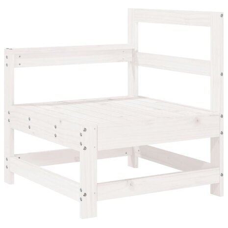 7-delige Loungeset massief grenenhout wit