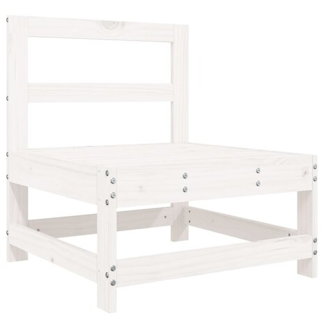 7-delige Loungeset massief grenenhout wit