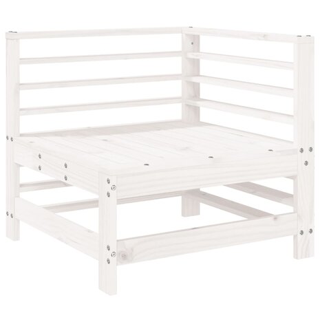 5-delige Loungeset massief grenenhout wit