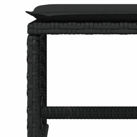 9-delige Tuinset poly rattan zwart