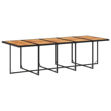 15-delige Tuinset met kussens poly rattan zwart