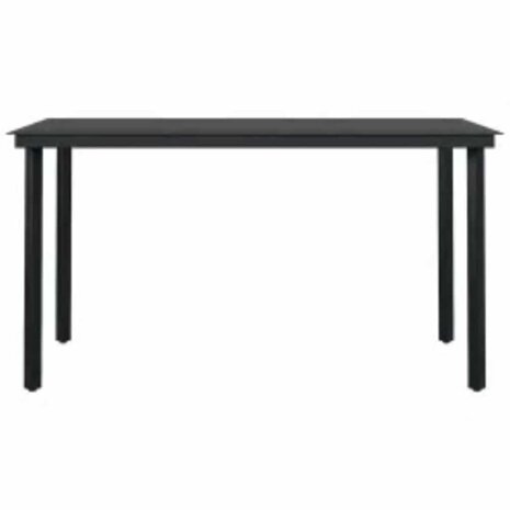 5-delige Tuinset met kussens poly rattan glas bruin