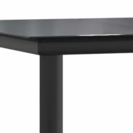7-delige Tuinset met kussens poly rattan glas zwart