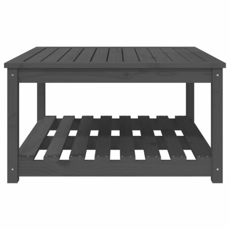 Tuintafel 82,5x82,5x45 cm massief grenenhout grijs