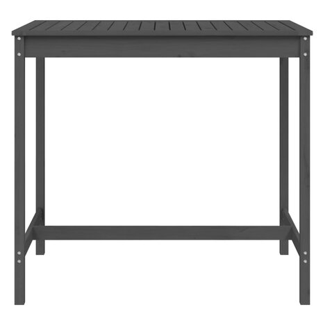 Tuintafel 121x82,5x110 cm massief grenenhout grijs