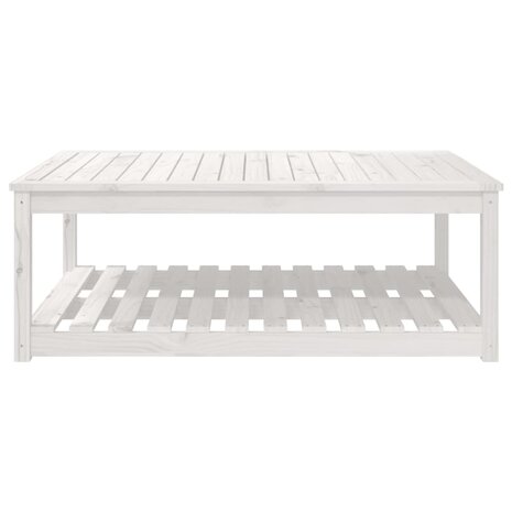 Tuintafel 121x82,5x45 cm massief grenenhout wit