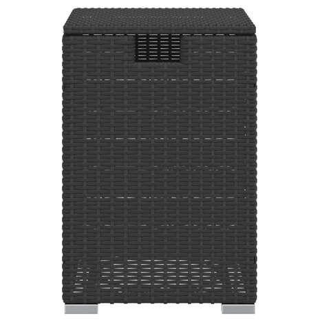 Afdekkast voor propaangasfles 40x40x60 cm Poly Rattan zwart