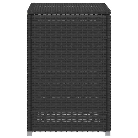 Afdekkast voor propaangasfles 40x40x60 cm Poly Rattan zwart