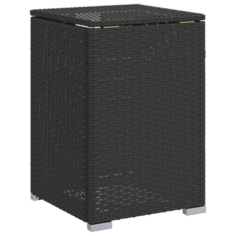 Afdekkast voor propaangasfles 40x40x60 cm Poly Rattan zwart