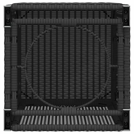 Afdekkast voor propaangasfles 40x40x60 cm Poly Rattan zwart