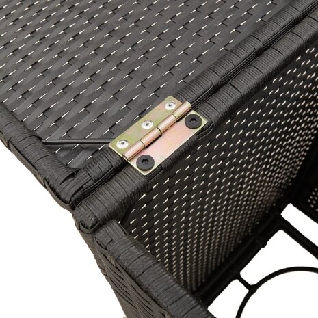 Afdekkast voor propaangasfles 40x40x60 cm Poly Rattan zwart