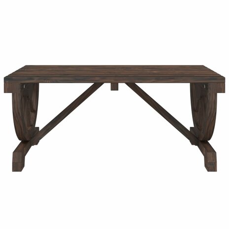 Tuintafel 90X50X40 Cm Massief Vurenhout Donkerbruin
