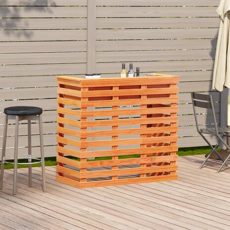 Tuinbartafel wasbruin 113,5x50x103 cm massief grenenhout