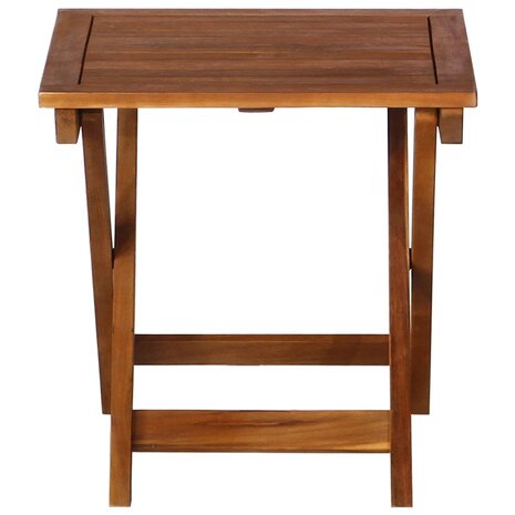 Ligbed met tafel massief acaciahout bruin