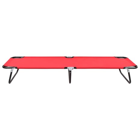Ligbed inklapbaar staal rood