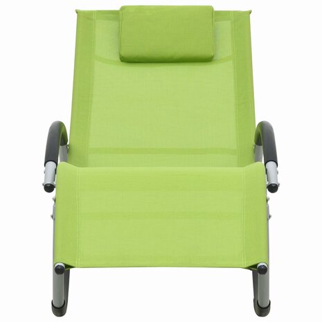 Ligbed met kussen textileen groen