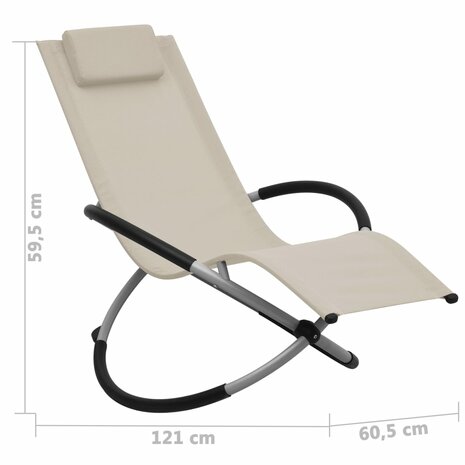 Kinderligbed staal crèmekleurig