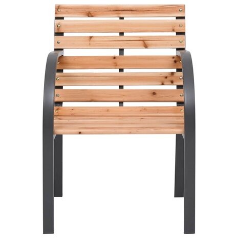 Tuinstoelen 2 st massief vurenhout