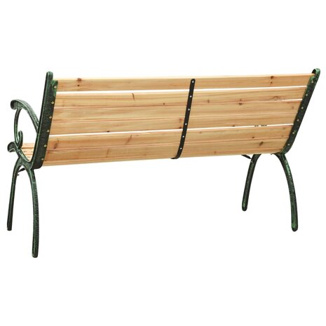 Tuinbank 116 cm gietijzer en massief vurenhout