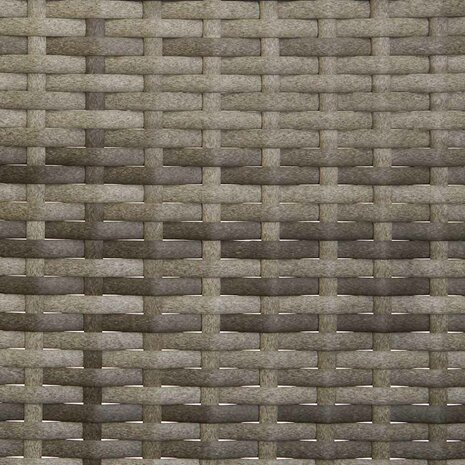 Tuinbank 3-zits met kussens poly rattan grijs