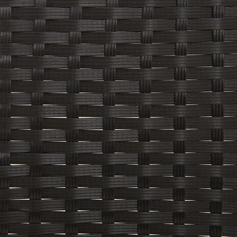 Tuinbank 2-zits met kussens poly rattan zwart