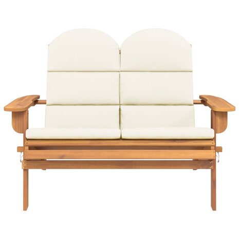 Tuinbank Adirondack met kussens 126 cm massief acaciahout