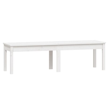 Tuinbank 2-zits 159,5x44x45 cm massief grenenhout wit
