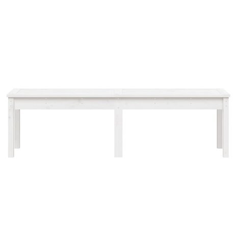 Tuinbank 2-zits 159,5x44x45 cm massief grenenhout wit